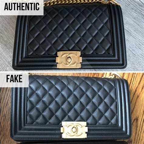 chanel le boy fake vs real|Chanel counterfeit bag.